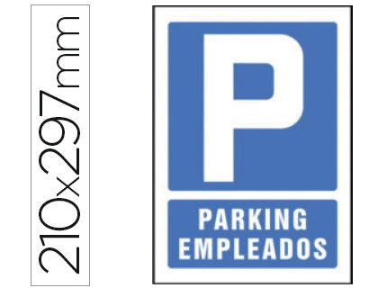 Pictograma señal PARKING EMPLEADOS PVC 21x29,7cm.